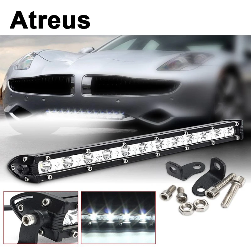 

Atreus For Mercedes benz W204 W203 W211 W212 AMG Mini cooper Skoda octavia a5 Car Driving Fog Lamp DRL Single Row LED Light Bar