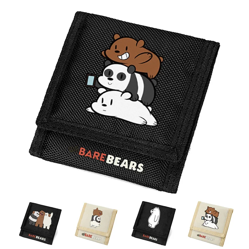 

MeanCat We Bare Bears Wallet Three Bears Cartoon Characters Cartera Hombre Mujer Wallets