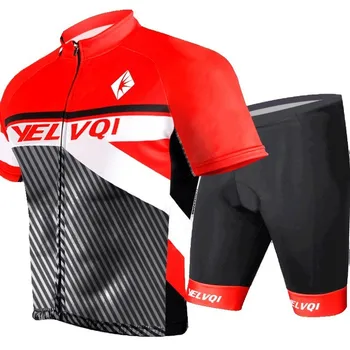 

Short sleeve suit cycling shorts thicker silica gel cushion for men and women bicycle mountain bike equipment