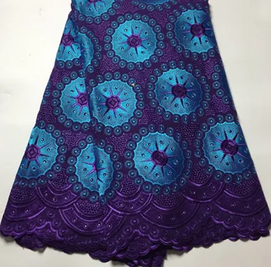 

Best SWLLing Swiss voile laces African Lace Fabric Nigerian cotton Fabric 2019 High Quality African Lace Fabric EAX313 purple