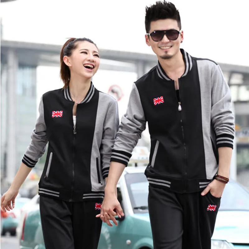 2015 nueva banda para hombre y mujeres pareja ropa deportiva outwear. 3-colores en stock chándal pantalones de la + AliExpress