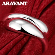 Мода 925 серебряные ювелирные изделия кольца капля/капли воды, кольца для женщин мужчин серебряное кольцо ювелирные изделия