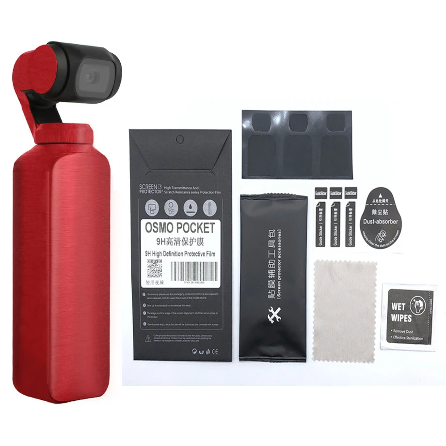DJI OSMO POCKET Protective Film Stickers Skin Decal and 3+3pcs Screen Film Camera Lens Protective Film for OSMO POCKET-5