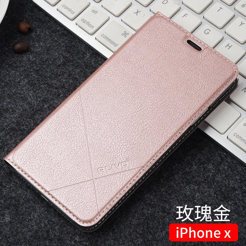 7 Colors New Top Quality Leather Cover For Iphonex Flip Phone Case For