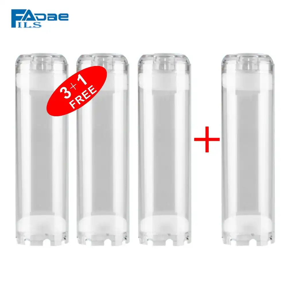 10 Inch Reusable Empty Clear Cartridge Water Filter Housing Various