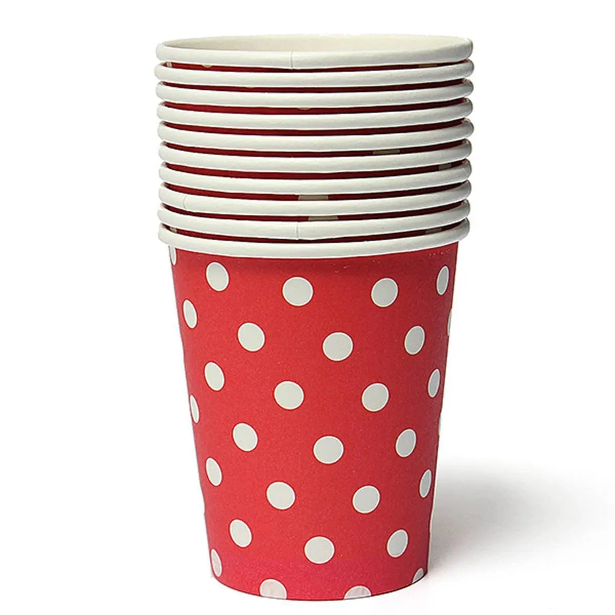 50pcs Polka Dot Paper Paper Cups Case Disposable Tableware Wedding