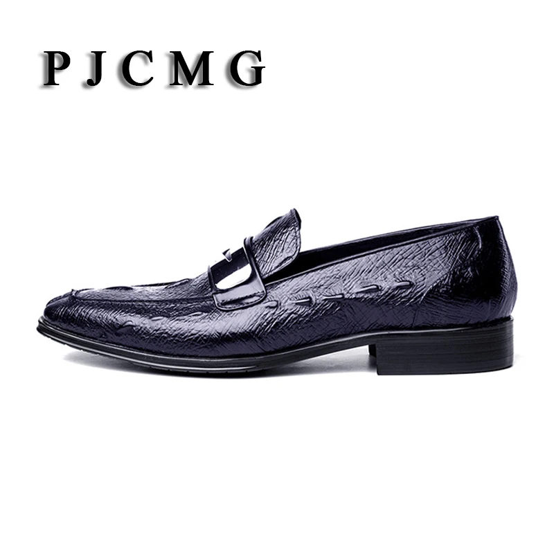 Oxford De blue Couro brown Qualidade Alta Glitter Genuíno Pattern Slip Dedo Crocodile Black Para Homens Respirável on Moda Marca Sapatos Pjcmg Apontado w5CnaqRq