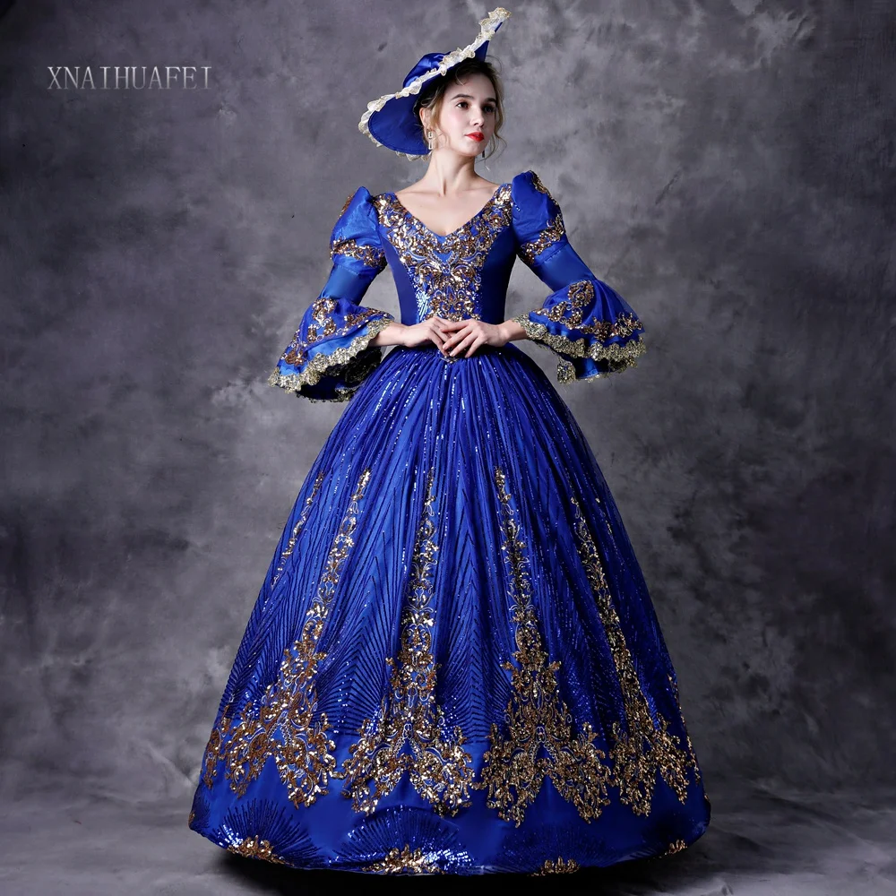 18th Century Green Royal Court Retro Baroque Clothing Renaissance Marie Antoinette Costume Prom Dress |