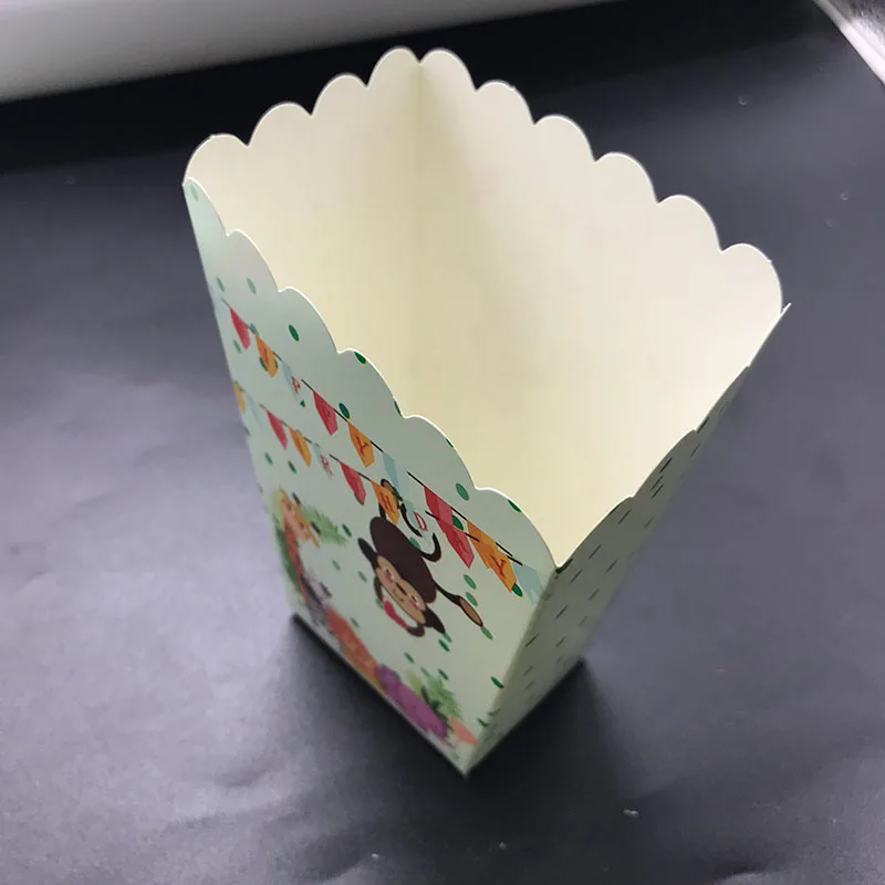 

6pcs/lot Safari theme popcorn boxes baby shower birthday party decorations Safari popcorn cups