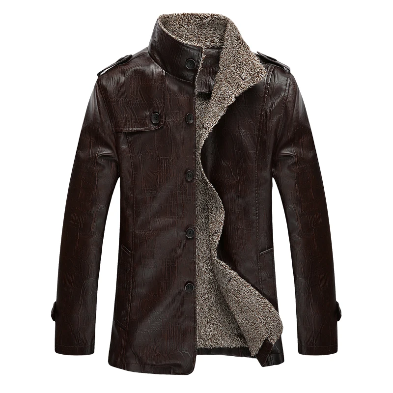 Buy 2016 PU Leather Jacket Men Brand High Quality