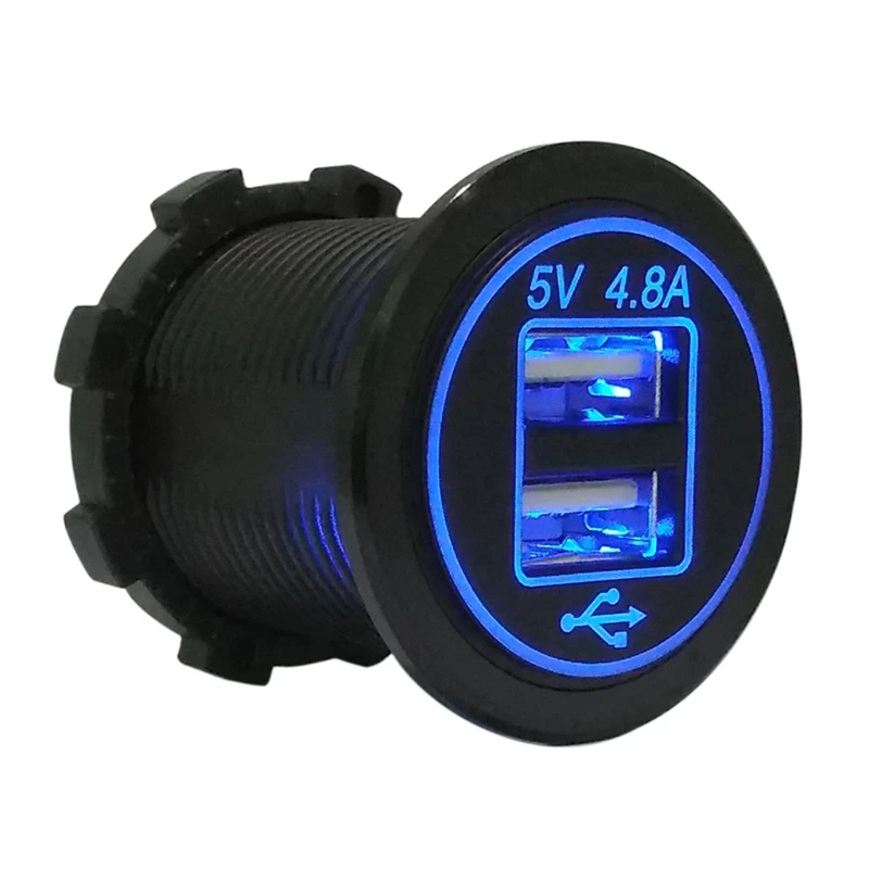 

Waterproof Dual USB Car Charger DC 12V 24V Universal Charge Socket Power Adapter 10166