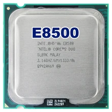 Процессор intel core 2 duo E8500 (3,16 ггц/6 мб/1333 ггц), разъем 775, бесплатная доставка, комбинированный процессор материнской платы