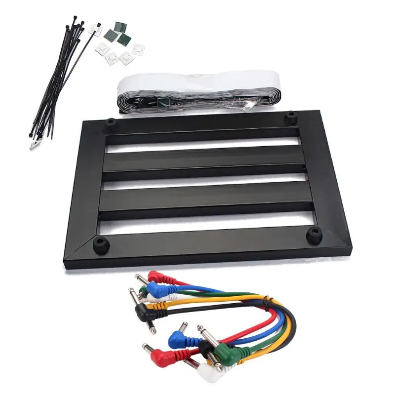 

1Set Universal Guitar Pedal Board Setup Effect Power Supply Mounting Bracket Effector Pasting Board/Pad with Cable