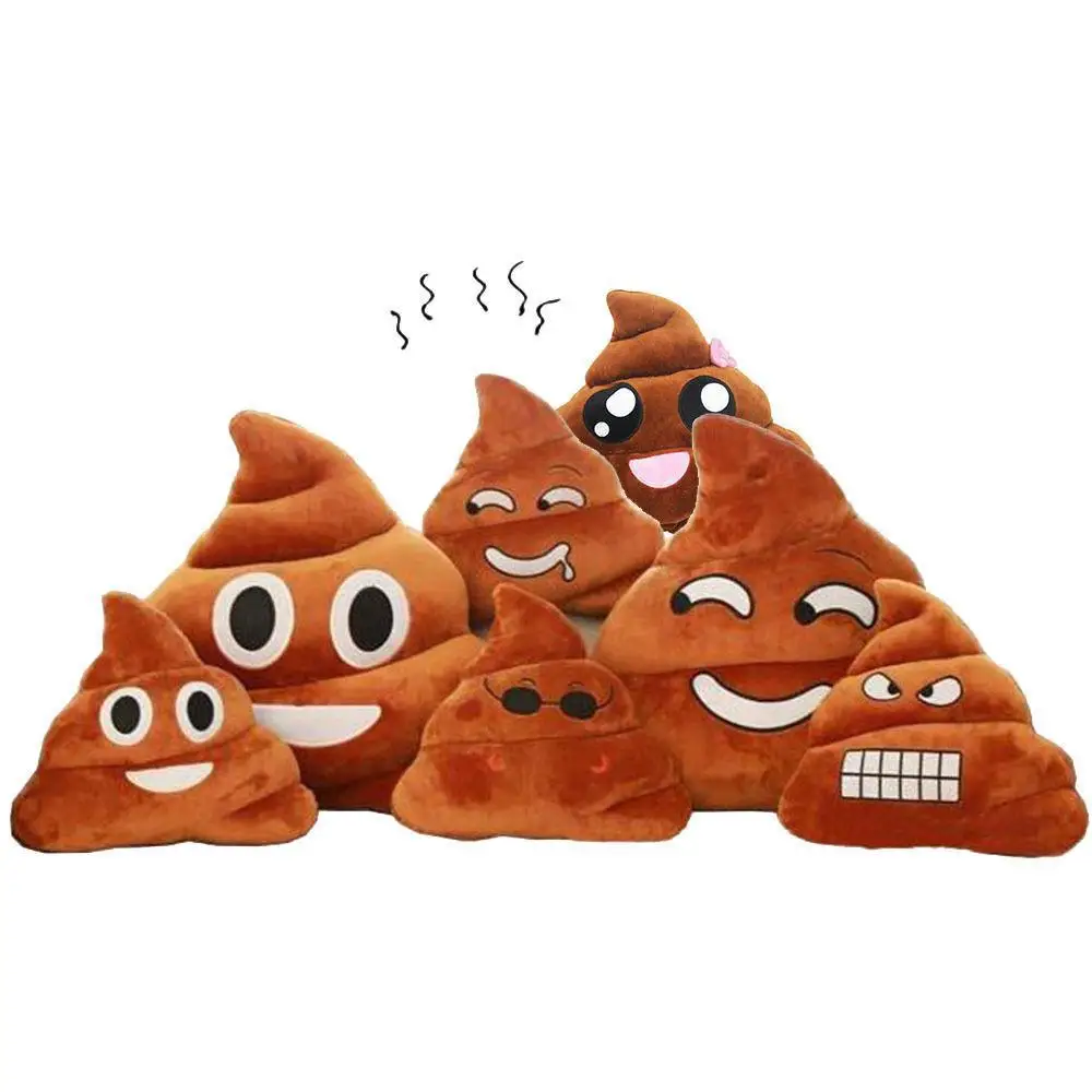 

Cute Poo Shape Cartoon Emoji Pillow Seat Cushion Smiley Face Pillow Cojines Decorative Sofa Throw Pillow Cushions 2 Size