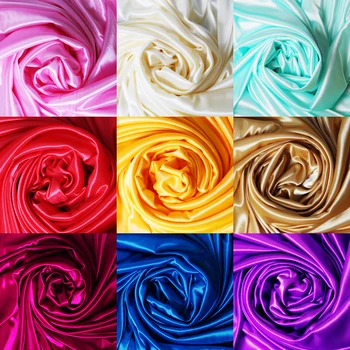 

3m/lot 1.5m Wide Ice Silk Cloth Fabrics Wedding Birthday Party Decoration Satin Fabric DIY Curtain Clothing Lining 21 Colors