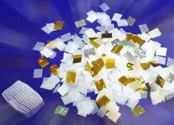 Белый с золотом ультратонкой Метель/снег бумаги (1 пакета(ов) = 12 шт.) 29x25x10 мм, магии карт, Магия огня фокус классические игрушки