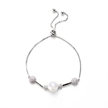 Браслет цирконовая жемчужина геометрический шарик-амулет регулируемые браслеты для женщин День Святого Валентина подарок модные украшения