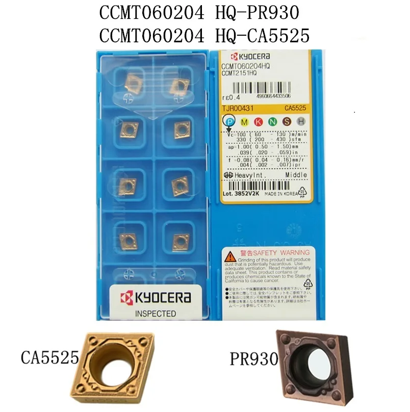 CCMT060204 CCMT060204-HQ PR930 CA5525 TN60 Карбид вставлять внутренние токарные инструменты
