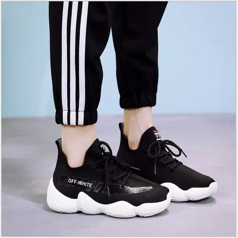 

Women Sneakers 2018 summer new Vulcanized Shoes Ladies Letter Casual Shoes Breathable Walking Mesh Flat Shoes tenis feminino