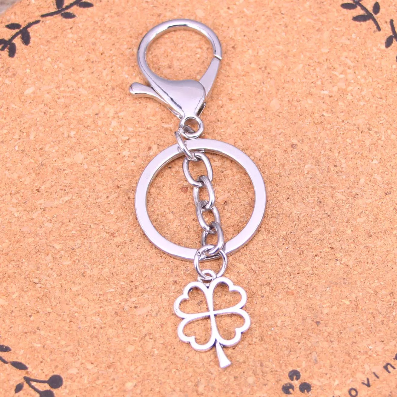 New Fashion Silver Color Alloy Metal Pendant hollow four leaf clover