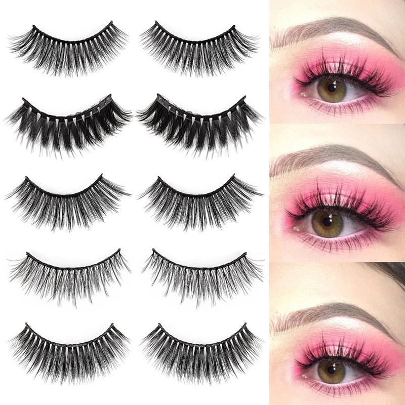 

3D Soft Faux Mink False Eyelashes Handmade Natural Long Eye Lashes Makeup Tools Fake Eyelash Extension Cosmetics