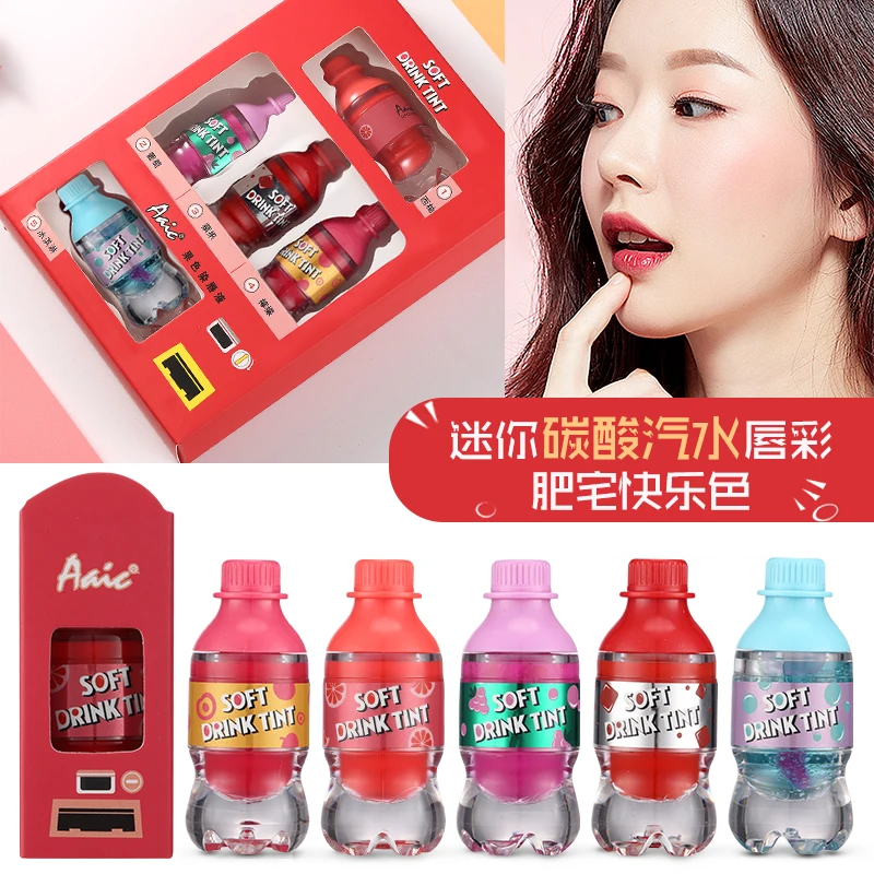 Aaic Fruity dye lip gloss fizzy drink soda permanent moisturizer hard to fade honey lipstick | Красота и здоровье