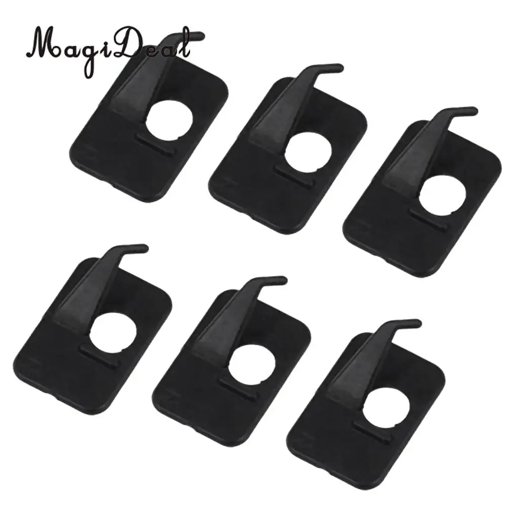 MagiDeal Professional 6Pcs Shooting Hunting Archery Recurve Bow Plastic Adhesive Arrow Rest Left / Right Hand 3 x 2 x 1cm Black
