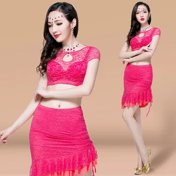 

Belly Dance Skirt Dance Skirt Real 2017 Costume Dancing Women Comfortable Set New Summer High-grade Lace Exercise Clothes