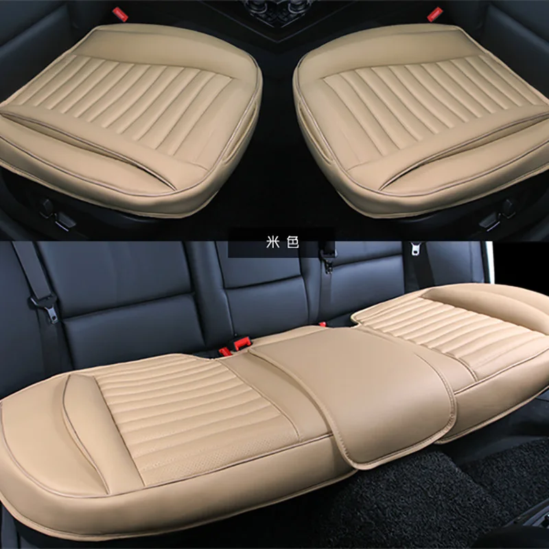 Кожаный чехол для автомобильного сиденья с нескользящей 3D универсальной подушкой подходит для большинства автомобильных аксессуаров для
