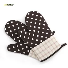 1 шт. LONGMING домашняя кухня готовка круглая точка рукавица и прихват для микроволновой печи изолированные Нескользящие перчатки кухонные аксессуары LB 204