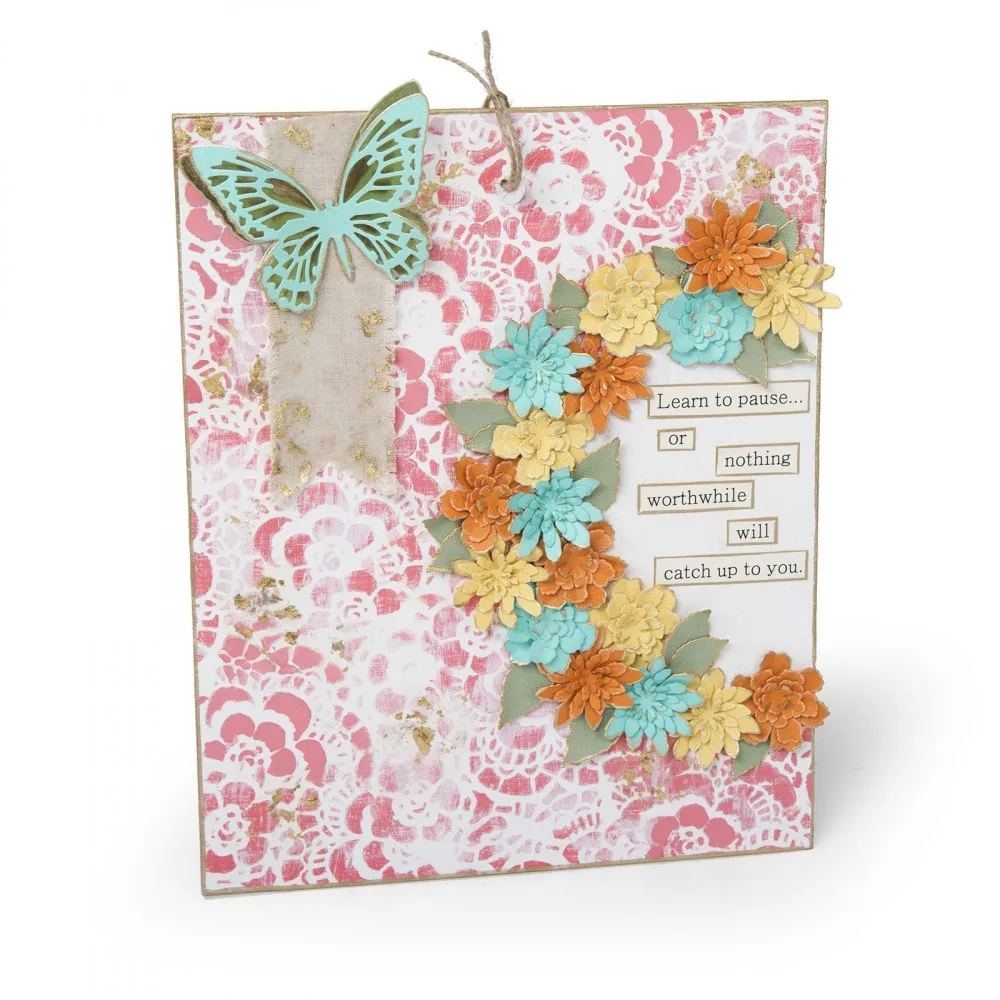 

Floral Leaves Lace Frame Dies Scrapbooking Metal Cutting Background Craft Card Album Photo Making Handmade Decoration Template