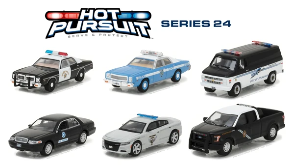 

6 Piece Set GL 1:64 Hot Pursuit Series 24 alloy model Car Diecast Metal Toys Birthday Gift For Kids Boy