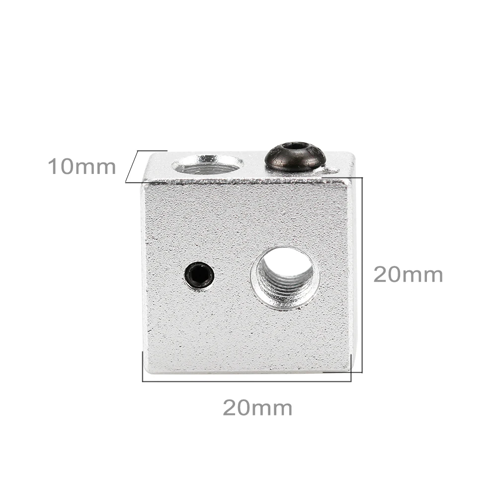

Reprap Makerbot MK7 MK8 Aluminium Heater Block For Print Head Hot End Heating Block 20*20*10 20x20x10 mm For 3D Printer
