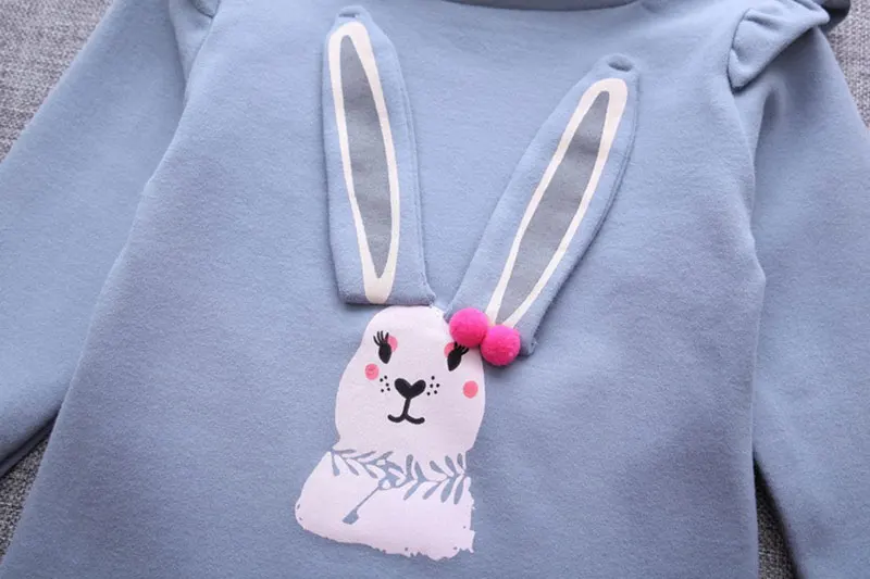 LCJMMO Блузка для девочек хлопковая рубашка с длинными рукавами для маленьких девочек школьные блузки с рисунком кролика детская футболка