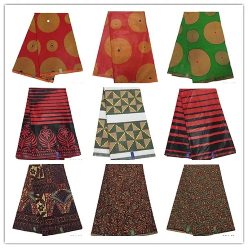 

High quality jacquard wax 100% cotton soft bazin wax fabrics 6 yards/pcs real Java wax african wax print fabric 804-83