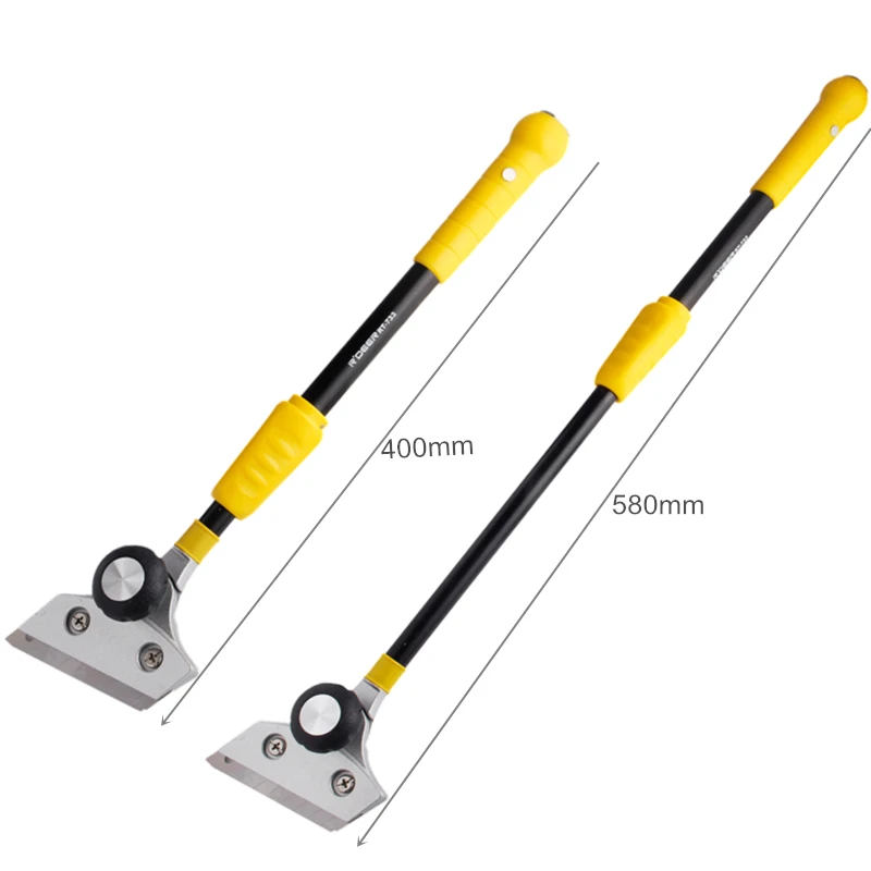 RDEER лопатка для чистки ножа 400-580 мм Регулируемая телескопическая штанга для стеклянные напольные плитки скребок очиститель ручных инструментов