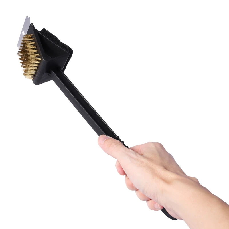 Buy 3 In 1 Copper Wire Bristle Barbecue Brush Grill