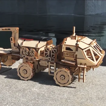 

New wooden puzzle toy DIY hand-puzzle space vehicle model toy in 2019