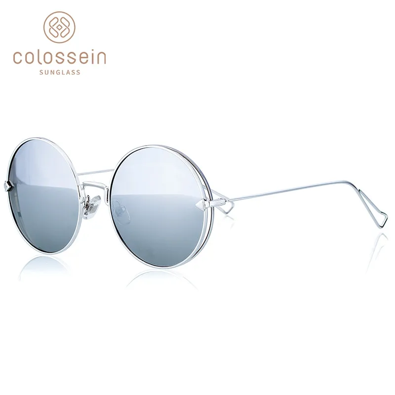 

COLOSSEIN Fashion Brand Vintage Classic Women Sunglasses Square Metal Frame Mirror New Lenses Elegant Beauty Glasses UV400