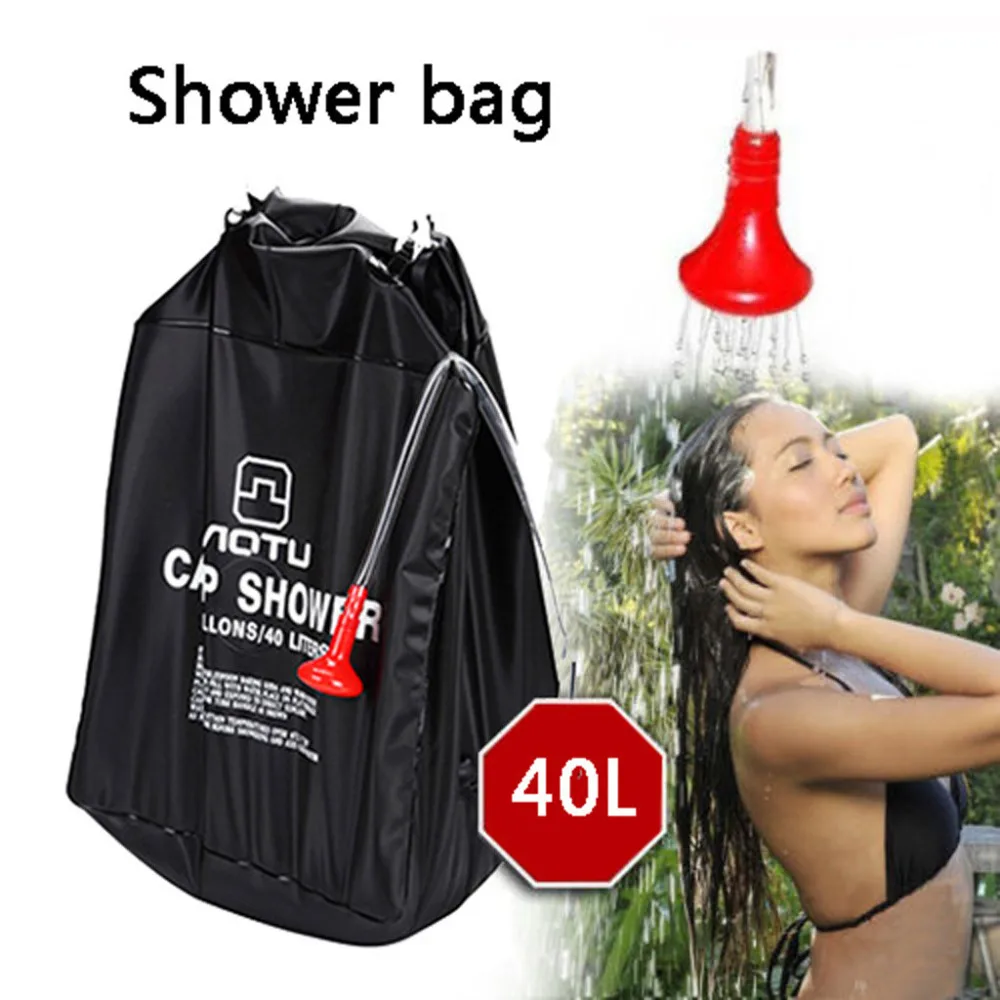 

40L Portable Outdoor Camping Shower Bag PVC Large capacity Solar Heated Water Pipe Camping Hiking Travel Bathing Bag #sx