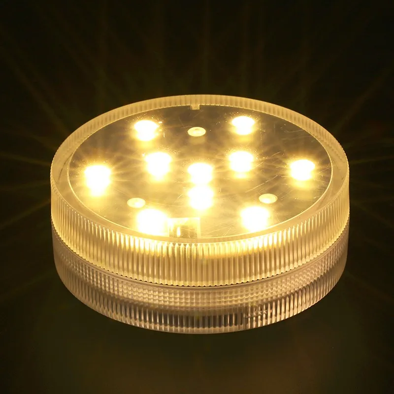 

100Pcs/Lot LED Submersible Candle Waterproof Remote Control Multicolor Floral Vase Base Light Wedding Party Christmas Home Decor