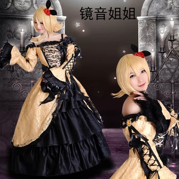 

Kagamine Rin dress hot anime cosplay vocaloid Miku Kagamine Rin adult women Vocaloid Kagamine Rin cosplay costume