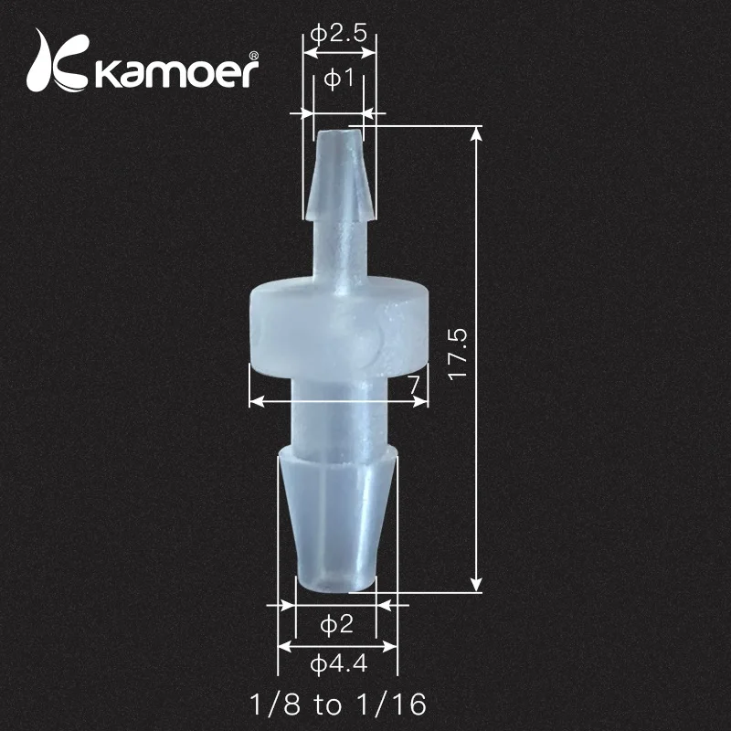 Kamoer PP трубчатый соединитель для перистальтического насоса водяного шланга для шланга силиконовая трубка Linker соединительная трубка 30 шт - Цвет: 1-8 to 1-16