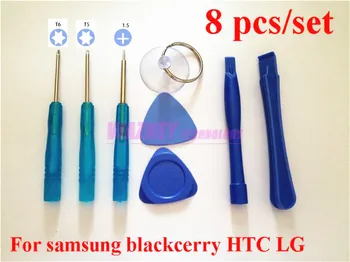 

1000set/lot 8 in 1 Opening Pry Tools Screwdriver Repair Moble Cell Phone Disassemble Unlock Kit for samsung LG HTC nokia plam