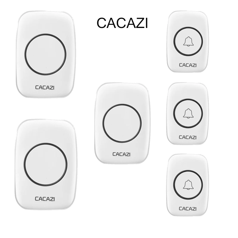 CACAZI-Newest-LED-Smart-home-DoorBell-Waterproof-300m-work-range-Mini-Wireless-Door-bell-AC-100 3V3