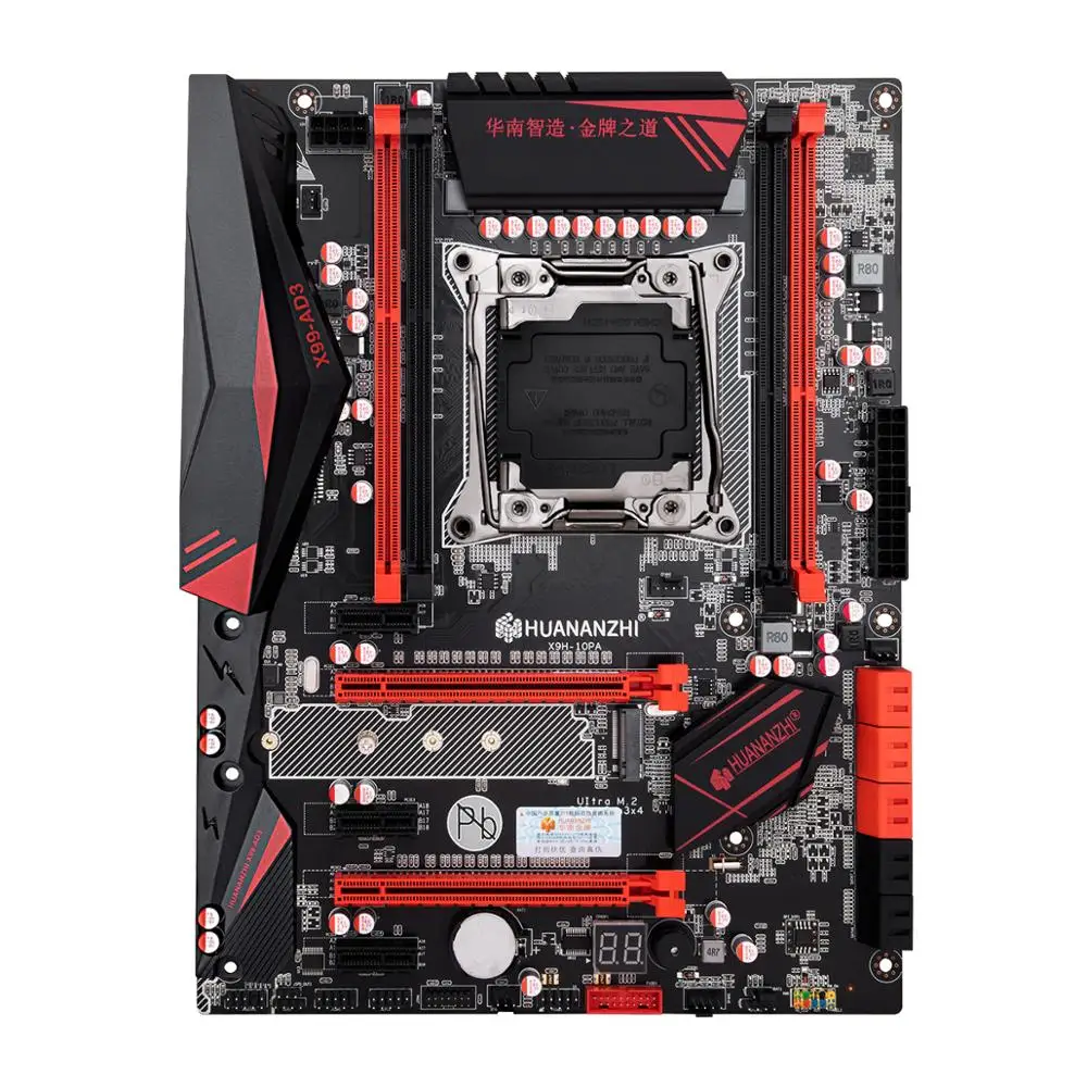 Материнская плата HUANANZHI X99 LGA2011 3 с двумя слотами M.2 и 4 * DDR3 USB3.0 10 SATA3.0 2 года гарантии