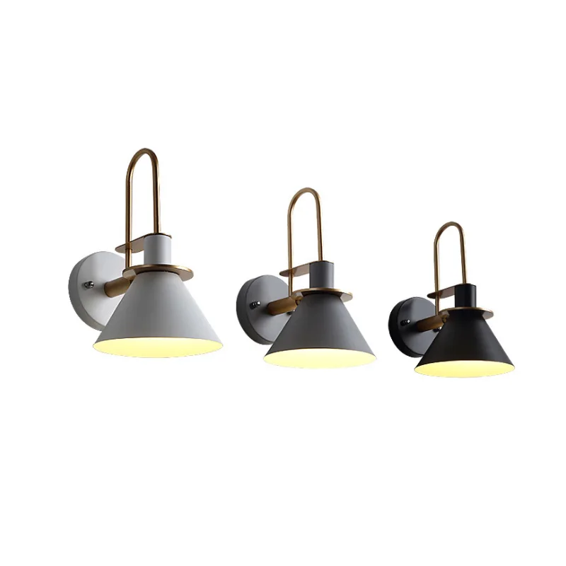 Post Modern Wall Lights Sconce Creative Iron Horn LED Nordic Simple Modern Wall Light For Bedside Wall Lamp Home Indoor Lighting Fixture E27 E26 (19)