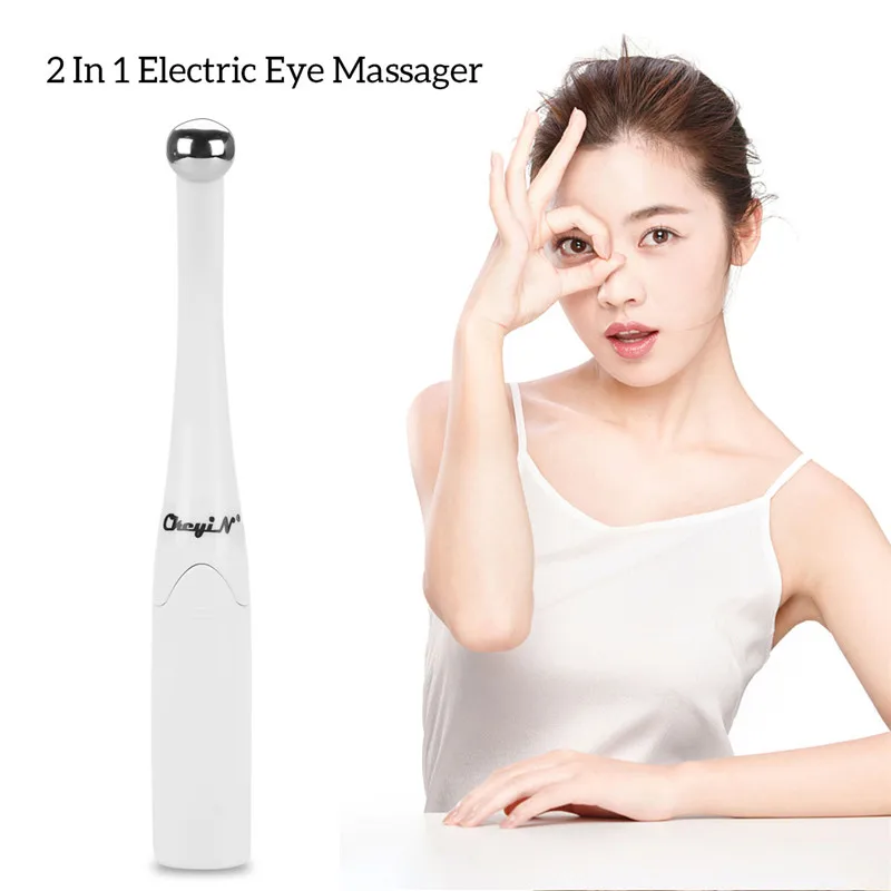 CkeyiN 2 in1 Electric Eye Massager Wand Facial Massager Device Eye