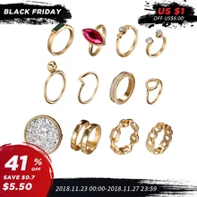 

12pcs/set Vintage Knuckle Ring Set for Women Fashion Anel Aneis Bague Femme Stone Silver Midi Finger Rings Boho Jewelry