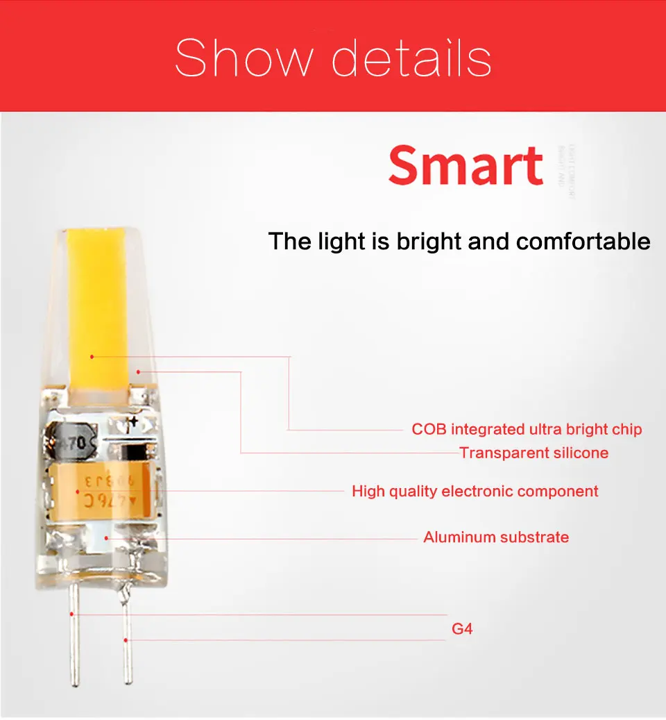 5 шт./лот светодиодный G4 G9 cob лампа AC/DC 12 В 220 В 6 Вт 9 Вт COB SMD СВЕТОДИОДНЫЙ светильник заменить 30 Вт галогенный прожектор люстра